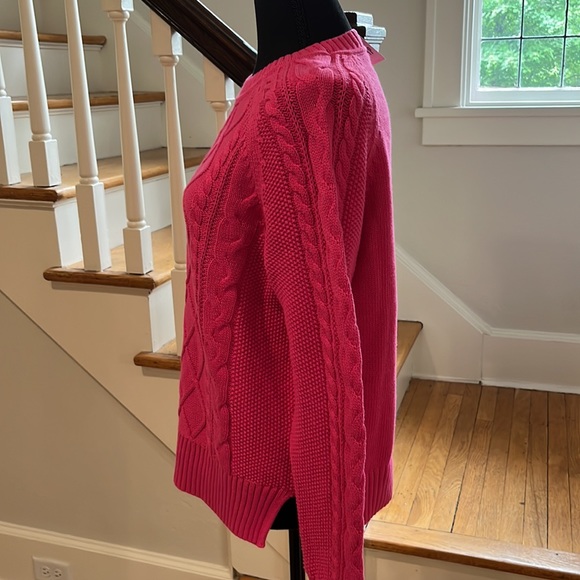 NWT Gap size Small Cotton cable knit sweater Pink - Picture 3 of 8